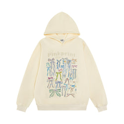 Bow Graffiti Printing Sweater For Men