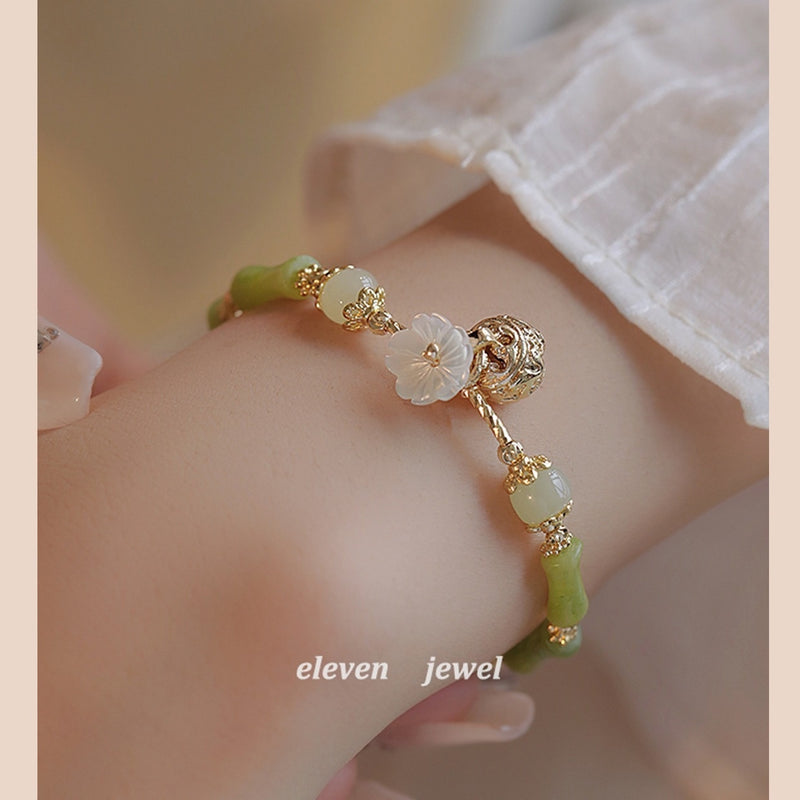 Olivine Bamboo Bracelet Female Bell Bracelet Light Luxury