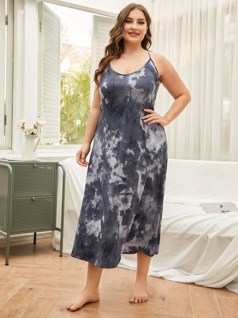 Plus Size Nightdress Long Sling Night Dress