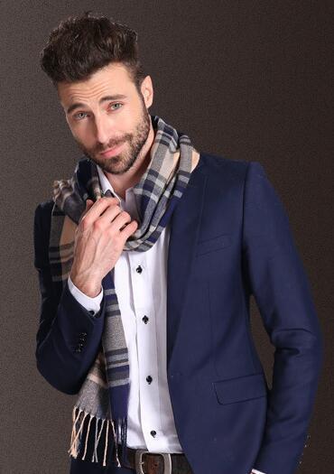 New Europe Fashion Shawl Scarves Men Winter Warm Tartan