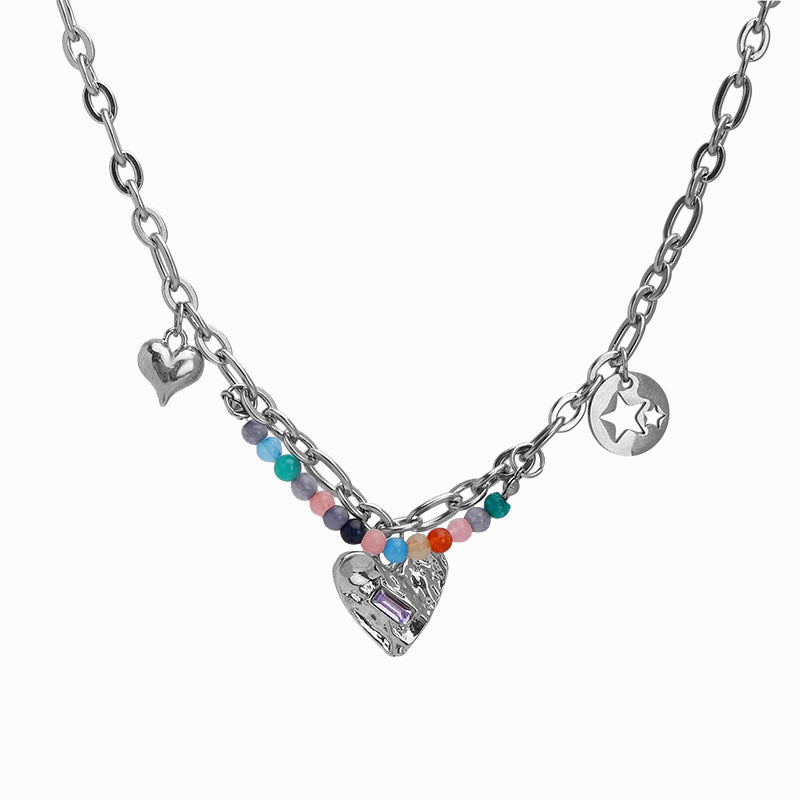 Colorful Beaded Love Necklace For Women