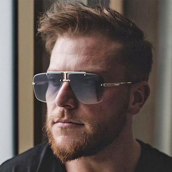 Sunglasses Square Frame Retro Men